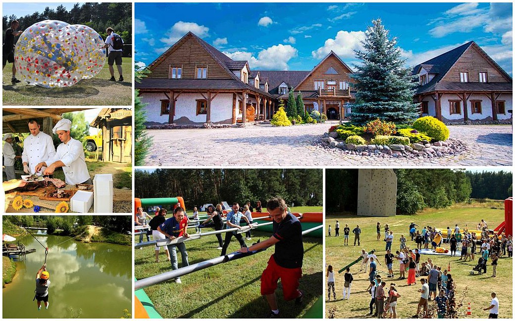 Rancho pod bocianem pikniki kolaż