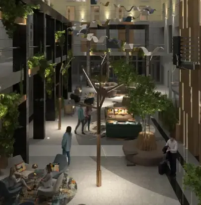 Atrium w Wyndham Wrocław Old Town - miejsce do team buildingu